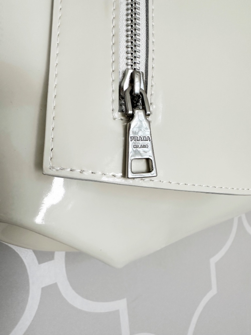 PRADA BAULETTO BR3107 RAME VIT. DAINO PRINT TOTE — NEW/UNUSED — ITALY - Picture 13 of 15